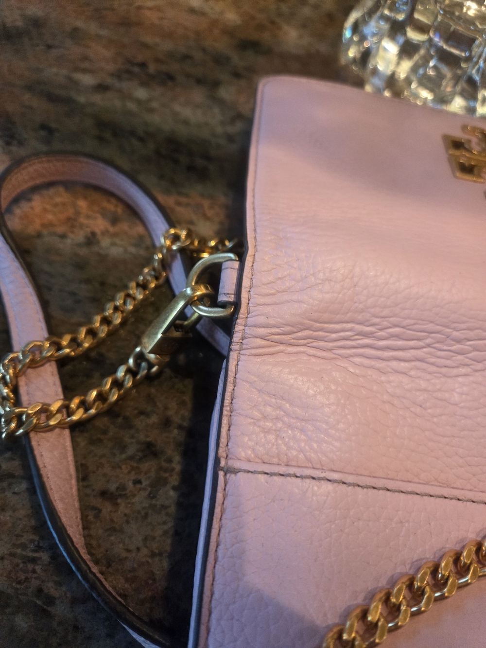 Tory Burch Pink Leather Chain Shoulder Bag with Card Case - Picture 7 of 11